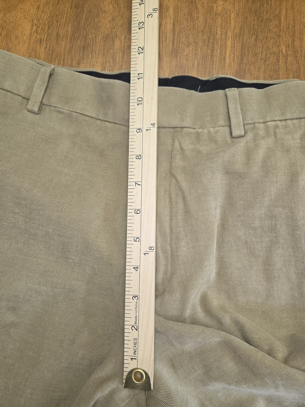 Banana Republic Men's Tan Chino Pants Brushed Cotton 4-pockets 34x30 Flat Front